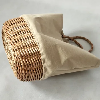 Ženske Priložnostne Slame platno šivanje vrečko rattan prenosno platno vrečko tkane Nakupovalna Torba
