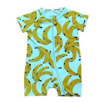Poletje Havajih Slog Kratkimi Rokavi Dekliška Obleka Otroka Romper Bombaž Novorojenčka Telo Obleko Baby Pajama Fantje Banana Igralne Obleke 2020