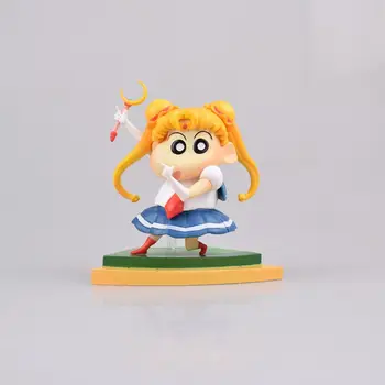 2020 8 cm Anime Voščenka Shin-chan slika COS Naruto Uzumaki Sailor Moon Luffy Sakuragi Q različica figuric igrače za otroke