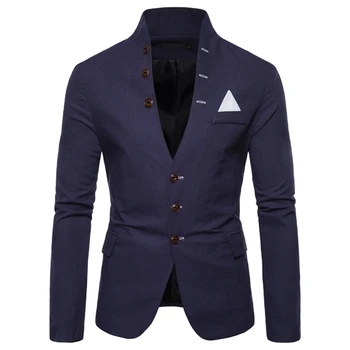 2020 novih moških obleko Blazer moda casual moški suknjič spomladi in jeseni mens jopiči in coats rdeča, modra, kaki moški plašč