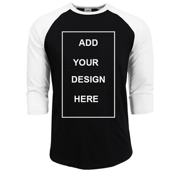 Po meri Majica s kratkimi rokavi Moški Design O-Vratu T-shirt za Moške Priložnostne Bombaž 3/4 Rokavi Tshirt Vroče Prodaje Raglan Jersey Majica Moški