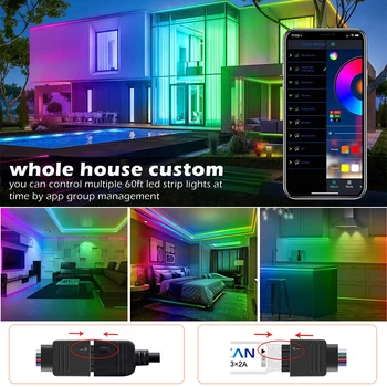 RGB LED Trakovi Bluetooth Nadzor 12V svetilne Trakove, Luči za Dekoracijo, 5M 10M 20M Flexble Trak, Vodotesen LED RGB Trak