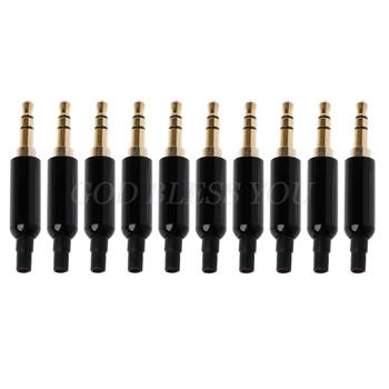 10pcs 3,5 mm Vtič za Zvok Jack 3 Pole pozlačeni Slušalke Napajalnik Stojalo za DIY Stereo Slušalke Slušalke Slušalke za Popravilo