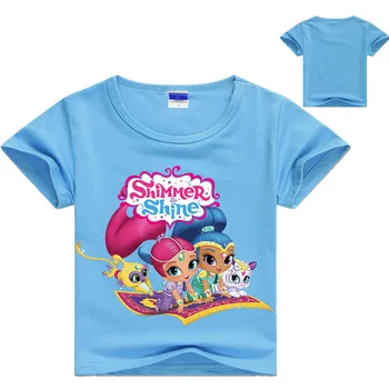 2021 poletje novo otrok kratka sleeved risanka T-shirt otrok bombaž vrh otroci oblačila 3 do 15 najstniških Šimrom in Sijaj