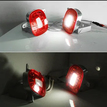 IJDM 3D Optično Rdeča LED Zadnji Odbijač Reflektorji Zadaj Meglo Rep Sijalke z Belo Backup Povratne Luči Za-2019 Jeep Renegade
