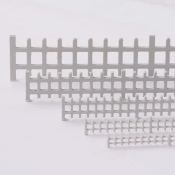 10pcs/veliko 1/50-1/200 Obsegu Model Mini DIY Stavbe na Prostem Abs Plastika Bela Model Ograje Za Izgradnjo Desgin