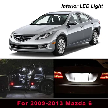 11Pcs Xenon RDEČA LED Luči, Žarnica Svetilka Notranjost Paket Komplet Za Obdobje 2009-2013 Mazda 6 Zemljevid Dome z Dovoljenjem za registrske tablice svetlobe