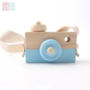 1Pcs Nordijska Lesene Otroške Igrače Moda Fotoaparat Obesek Montessori Igrače Za Otroke Lesene DIY Predstavlja zdravstvene Nege Darilo Baby Blok