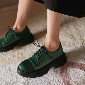 Ženske stanovanj poletje pomlad eno oxford čevlji 2020 pravega usnja ravno petah modni čevlji za ženske brogues čipke gor čevlji