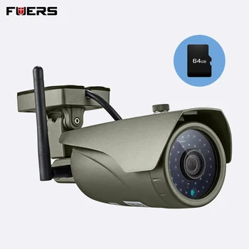 FUERS Nepremočljiva Realnem času, Pregledovanje WiFi IP Kamera Full HD 1080P Prostem nadzorna Kamera Ir Noč CCTV S Pomnilniške Kartice