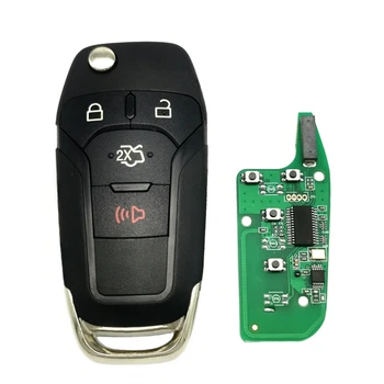 Datong Avto Daljinski Ključ Za Ford Escort ID49 Čip 315 Mhz 3+1 Gumb Auto Smart Remote Control Flip Avto Ključ