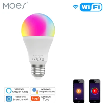 WiFi Smart Zatemniti LED Žarnica 9W,RGB C+W ,Pametna Življenje Tuya App Remote Control Delo z Alexa Echo googlova Domača stran E27