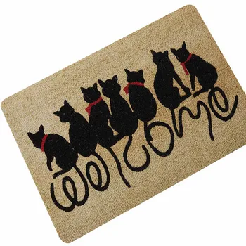 Mačke Živali Natisnjeni Vhod Doormats Kuhinja Predpražnike Gume Vpojne Anti-Slip Kopalnica Odeje Dobrodošli Talna Obloga Verandi Tapete