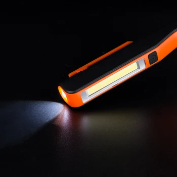 COB LED Svetilka USB Polnilne Delovna Svetloba Močno Magnetno Delo Svetilka Vrtenja Kavljem Taborjenje Luč Pregled Lučka