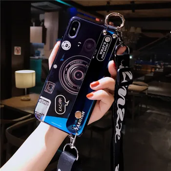3D Fotoaparat Retro vrvica za opaljivanje tega Primeru Za iPhone 11 Pro X XR XS MAX 6 S 7 8 Plus za Samsung S8 S9 S10 Opomba 8 9 10 Moda Silikonski Pokrov