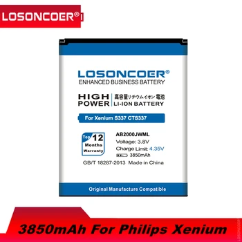 LOSONCOER 3850mAh AB2000JWML Baterija Za Philips Xenium CTS337 S337 S316T S316 Pametni Telefon Baterija+Hitro Prišli