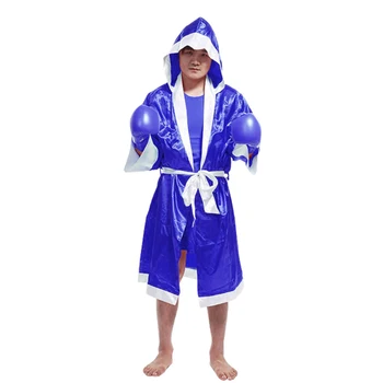 Moški Boks Haljo MMA Boksarske Tekmo Muay Thai Moških Long Sleeve Hooded Plašč, Ogrinjalo Enotno Kostum