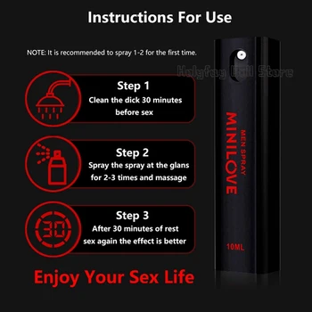 10 ml Penis v Erekciji Vzdržljivosti Za Moške Minilove Moški Dick Delay Spray Trajno Sex Igrače Adulto Izdelkov za Podaljšano Izliv Zavihek