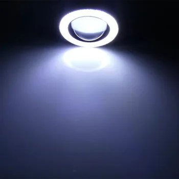 2PCS Avto LED Luči za Meglo Z Objektiva Halo Angel Eyes Obročki Super Svetla 12V 30W 3200LM Bela Modra Rdeča Rumena Zelena Avto Cestna Svetilka za Meglo