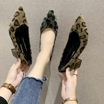 Nove ženske čevlje kakovosti antilop plitvo opozoril petah stopil leopard čevlji ženske seksi stranka ženska poročni čevlji Zapatillas Mujer