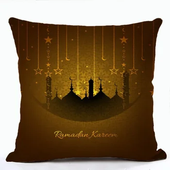Ramadana Dekoracijo Eid Mubarak Luna Luč Mošeje Perilo Blazine Pokrov Cojines Decorativos Par Kavč Padec Ladijskega Prometa
