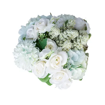 Nordijska Lažne Umetne cvetne Rose Holding Poročni Šopek Svile Cvet za notranje Stranke Tabela Dekoracijo Padec Odlikovanja