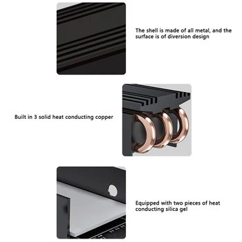 ACASIS M. 2 NGFF SSD Heatsink NVME 2280 ssd Disk Radiator Hladilnik za Hlajenje Pad Ventilador za Namizni RAČUNALNIK