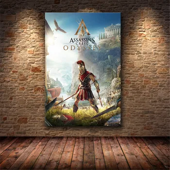 Brez okvirja Plakat Dekoracijo slika Assassin je Creed Odyssey Izvor na HD Platno platno, slikarstvo, umetnost plakatov in fotografij