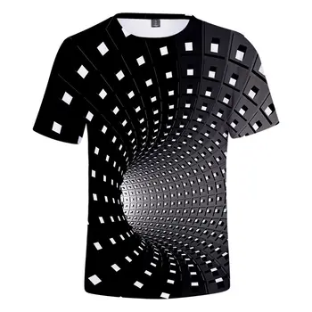 3D Tie Dye Prebliski majica s kratkimi rokavi moški ženske Pisane Psihedelični tshirt t-shirt harajuku ulične t srajce tee blagovne znamke oblačil