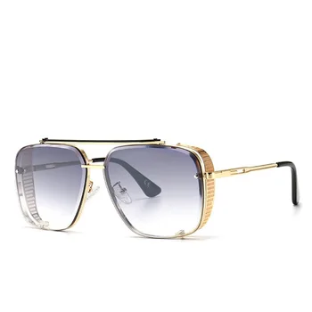 Drivier Očala Moda Steampunk sončna Očala za Ženske, Moške Luksuzne blagovne Znamke Gradient sončna Očala Zeleni Čaj Kvadratnih Odtenkov za Moški