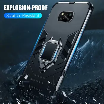 Shockproof Magnetni Primeru Telefon Za Xiaomi Poco M3 Slim Hard Back Flip Prevleke Za Xiomi Xaomi Poko M3 X3 NFC Suniti 3M Pocom3 Oklep