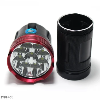 8000 lumnov 10T6 LED flashlamp 10 x XML T6 LED Svetilka Svetilka Svetilka Svetilka/4*18650 5000mAh baterija /polnilnik