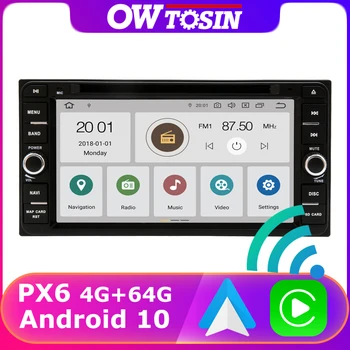 PX6 4+64 G Android 10.0 Avto DVD Predvajalnik Za Toyota Camry Corolla Highlander Prado Tundre Mamutovec Rav4 Hiace Avto Radio, GPS DSP HDMI