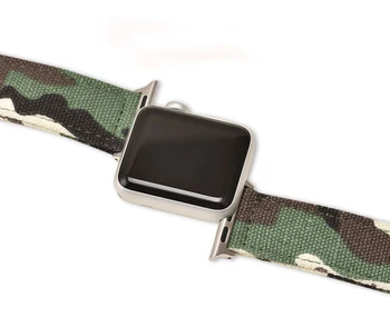 Vojaško Maskirno Platno, Trak za Apple Watch Band 42MM 38 MM Športna Zapestnica Za iWatch Serija 1 2 3 Watch Dodatki
