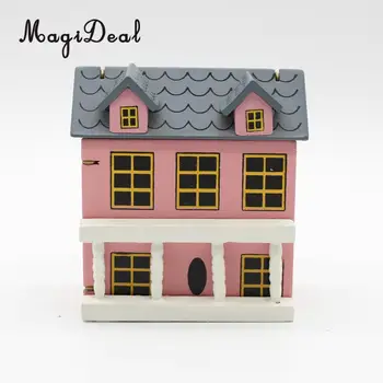 MagiDeal 1/12 Obsega Mini Lutke Miniature Villla Lesa Hiši Model za Spalnice, dnevna soba Dekor Otroci Pretvarjajo, Predvajaj Igrače