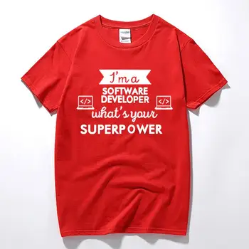 Moški Tee Majica Razvijalec Programske Opreme Velesila Poklicev Bombaž Top Moški Kratek Rokav Velika Velikost T Shirt Za Moške Ekipa T-Shirt