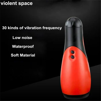 30 Hitro Vibrator za moške Muco črpalka Nemoteno dotik Oralni seks pralni Moški Masturbator za človeka Erotičnih igrač za moške Vibrador Blowjob