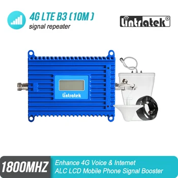 Mobilni telefon Signal Booster Lintratek AGC 70dB 4G LTE Pas 3 1800 MHz DCS 1800 Repetitorja LCD-Zaslon Ojačevalnik Antena 4G Podatkov Kit#7