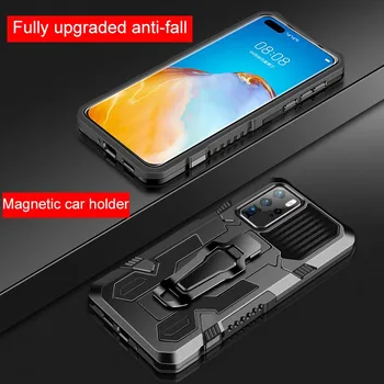 Kovinski Magnetni Pas Nazaj Posnetek Primeru Za Huawei Y6P Y8P Y8S Y7P P30 P40 Lite E Mate 30 Pro Čast 20-IH 9X 9, 9A 20 P Smart Z Kritju
