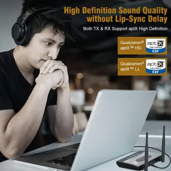 Bluetooth 5.0 Oddajnik Sprejemnik csr8675 Brezžični Glasbeni Zvočni Adapter za TV PC AptX HD Nizke Latence Optični RCA 3,5 mm