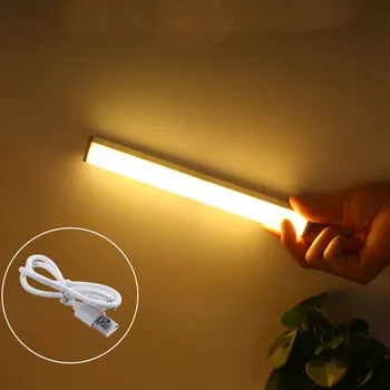Nove Ustvarjalne LED Nočne Luči Senzor Gibanja Brezžični USB Polnilne Noč svetilka Za Kuhinjo, Kabinet Garderobo, Spalnico Stenska Svetilka