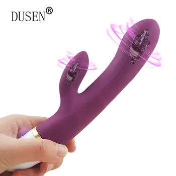 Močan Vibrator, Vibrator za Ženske Dvojno Vibracije Silikonski Ženski G Spot Vagine, Klitoris stimulacije Massager Sex Igrače Za Ženske