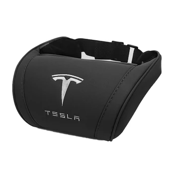 Vzglavnik Usnjene Sedežne Glavo Blazino Ledvenih Nega Vratu Podporo Spremembi Blazine Za Tesla Model 3 Model S ModelX avto Dodatki