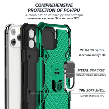 Oklep Shockproof Obroč Pokrov Primeru Za Apple iPhone SE 2020 7 6 6S 8 Plus Za iPhone 11 12 Pro XS Max X XR Prostem Telefon Primerih