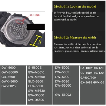 16 mm do 22 mm, iz Nerjavnega Jekla Adapterji Konektor za Casio G-Shock SS-110 DW-5600 GW-M5610 GWX-56 Kovinski Watch Preuredi Dodatki