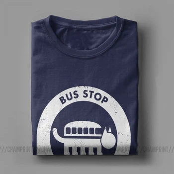 Neko Avtobusna postaja T-Majice za Moške Moj Sosed Totoro Duhovit Čistega Bombaža Tee Majica Kratek Rokav T Shirt Tiskanje Oblačila