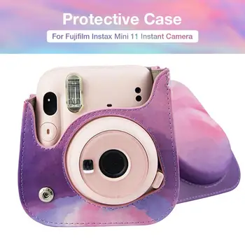 Izvajanje PU Usnje Vreča Primeru zaščitni Pokrov Z Ramenski Trak Za Fujifilm Instax Mini 11 Fotoaparat Torba Foto Kamere Oprema