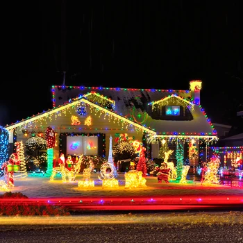 131FT 40M 400 LED Vrt Doma Stranka Novo Leto, Božič Navidad Dekoracijo na Prostem Pravljice Niz Poroko Garland LED Božični Luči