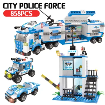 Mesto Mobile Anti-Terorizem Model gradniki City Policijska Postaja Serije Policija figuric kit opeke igrače