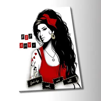 Moda Wall Art Poster Tiskanje Amy Jade Winehouse Pevka Plakat Platno Slikarstvo Sodobne Pop Dnevna Soba Dekoracijo Stenskih Poslikav